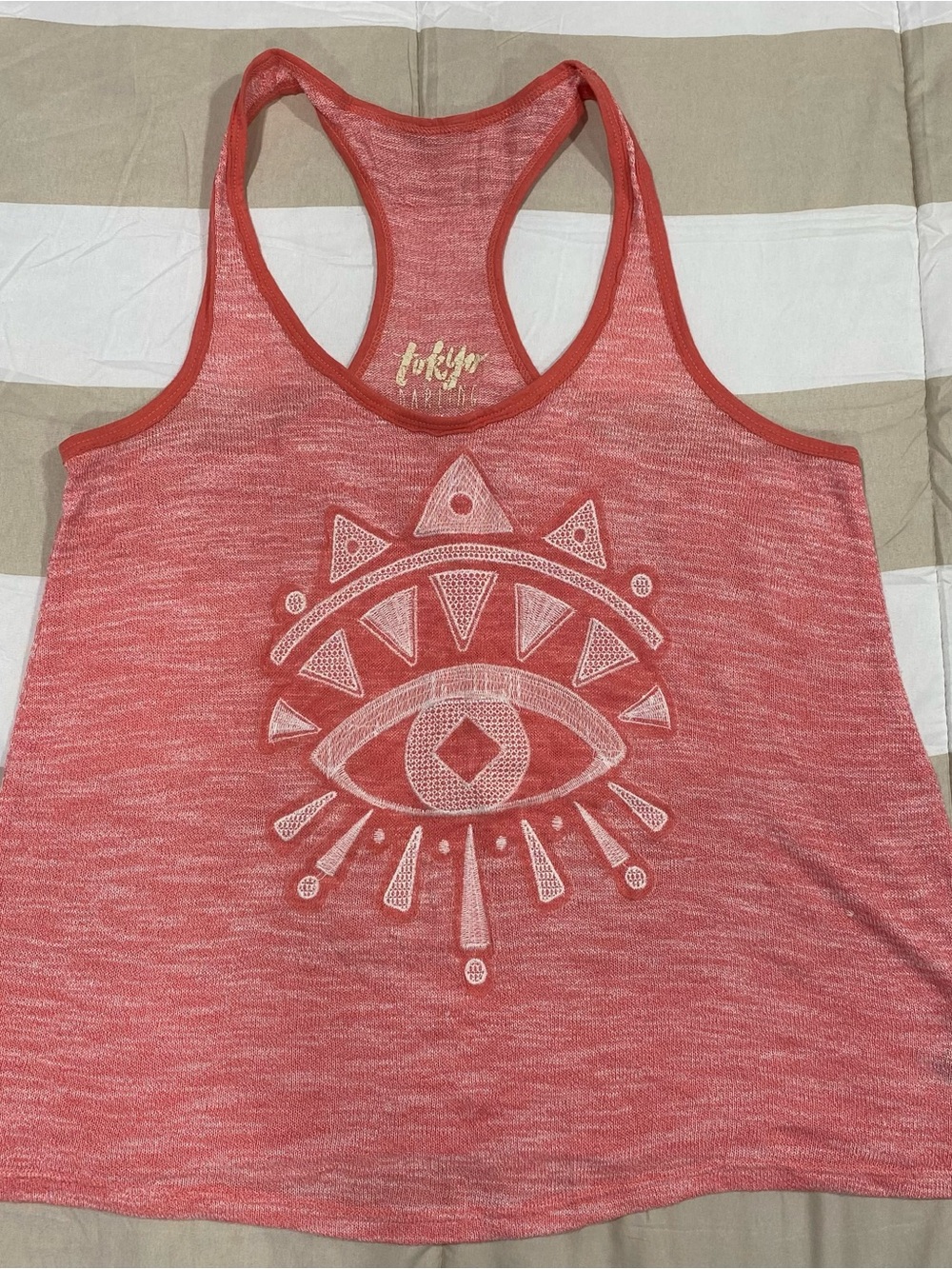 Aeropostale Coral Tank with Graphic